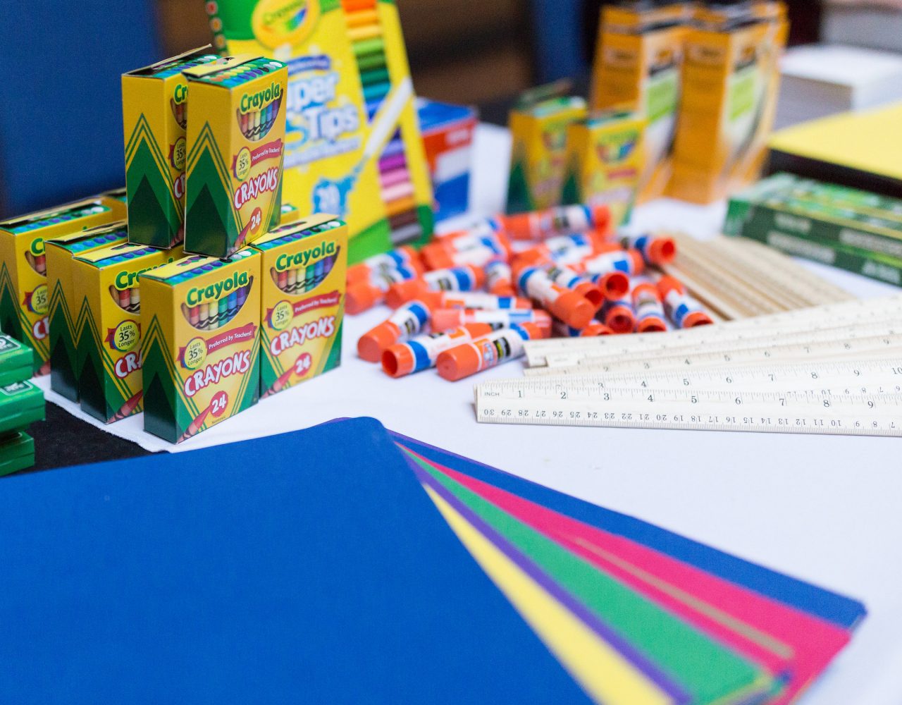 school supplies square
